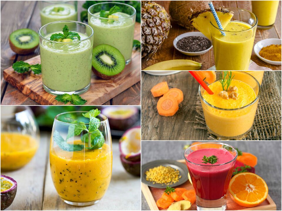 Vegetable and fruit smoothies in a 7-day detox diet
